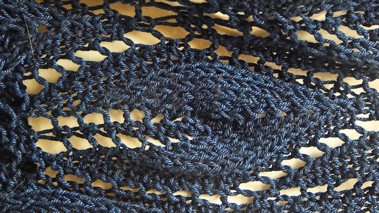 Knitted lace shawl cotton