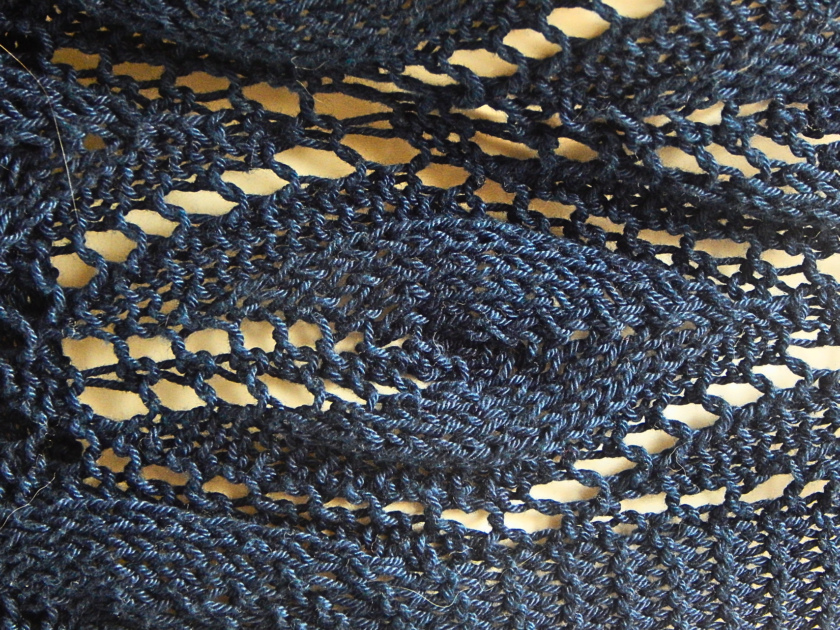 Knitted lace shawl cotton