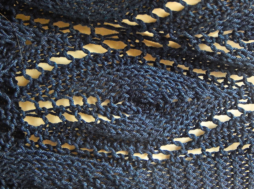 Knitted lace shawl cotton